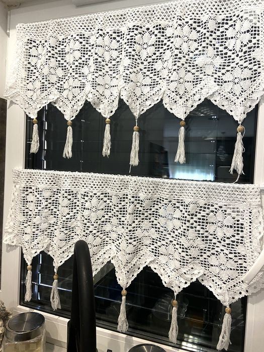 Firanka zazdrostka biala 30x100 z frędzlami