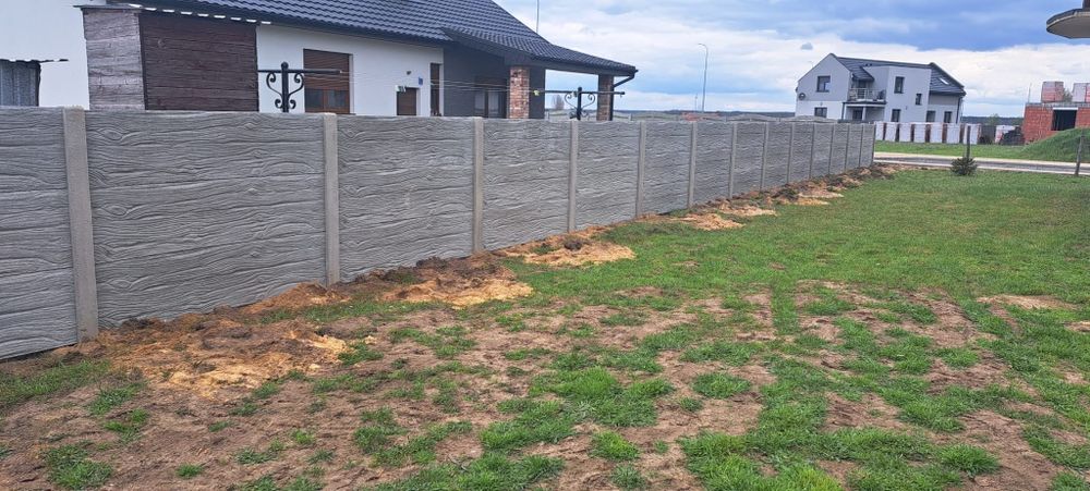 Ogrodzenia betonowe, beton ogrodzenie płoty montaż