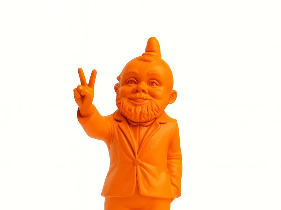 Anão de Jardim em Gesto de Vitória