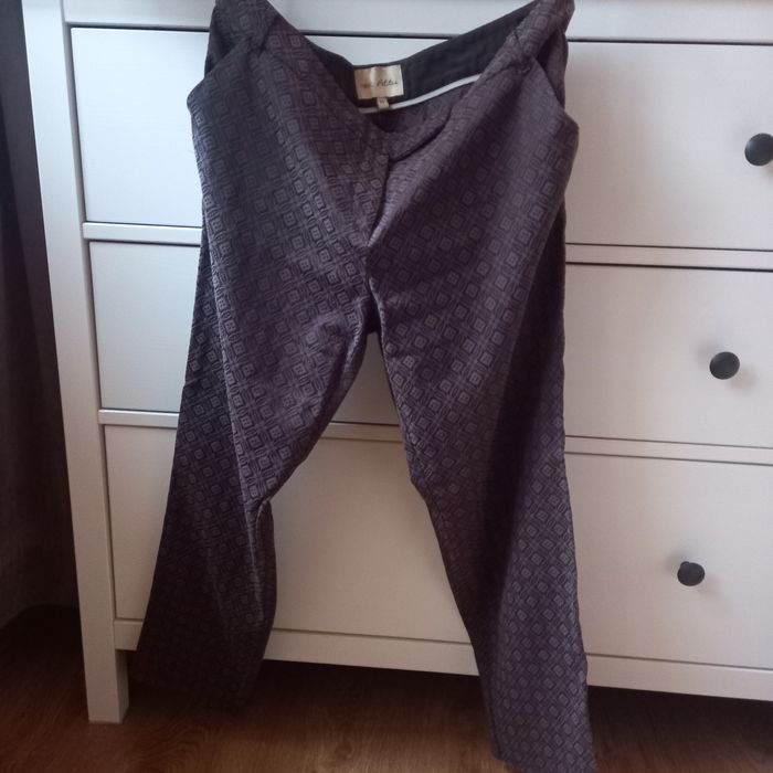 Spodnie brązowo fioletowe Next M/ L