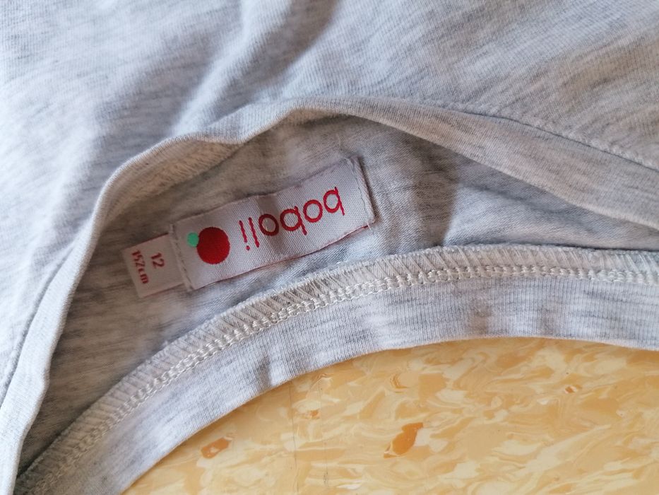 Szara bluzeczka Bóboli "Sweet Moments" 152 cm, długi rękaw dziewczęca