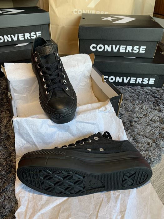 Converse All Star - Chuck Taylor Lift Platform ALL BLACK — COMO NOVAS em Caixa (Tam 39)