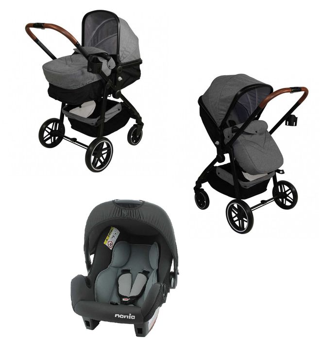 Wózek dziecięcy 3w1 KIARA + Fotelik  Nania 0-13kg