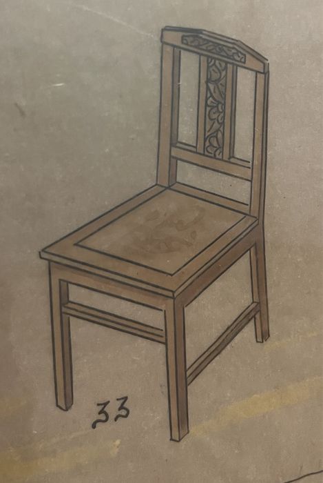 Olaio desenhos mobiliário antigos em papel vegetal