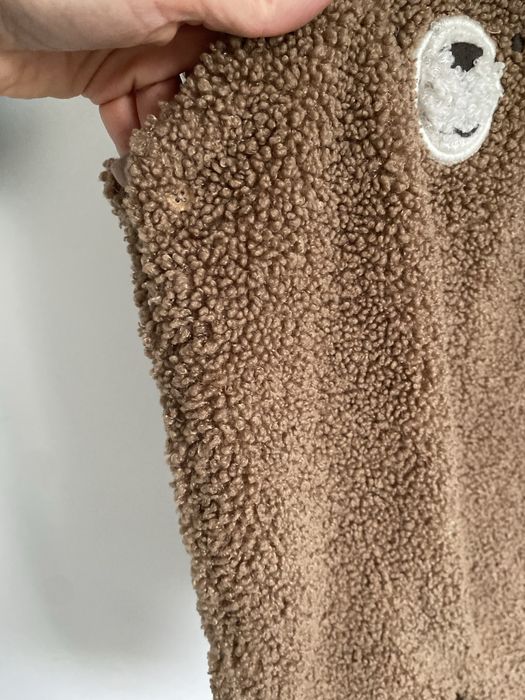 Ogrodniczki pluszowe TU 74/80 miś beżowe brązowe