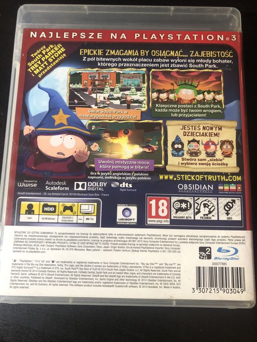 South Park Kijek Prawdy Polskie Wydanie PL PS3 PlayStation 3 Unikat !