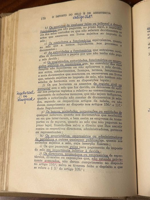 O IMPOSTO DO SELO E DE ASSISTÊNCIA - ANGOLA 1951 -Regulamento e Tabela