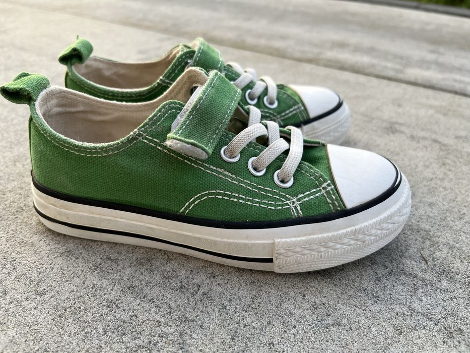 Zielone trampki gumka rzep 26