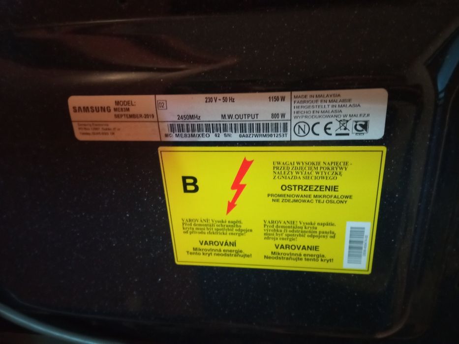 Mikrofalówka Samsung ME83M INOX lustro