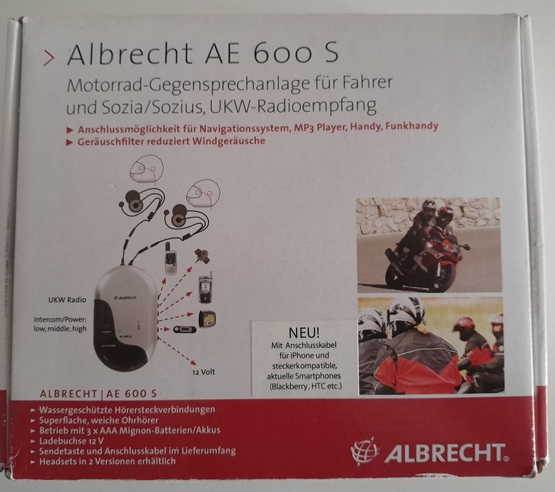 Intercom motard Albrecht AE 600S