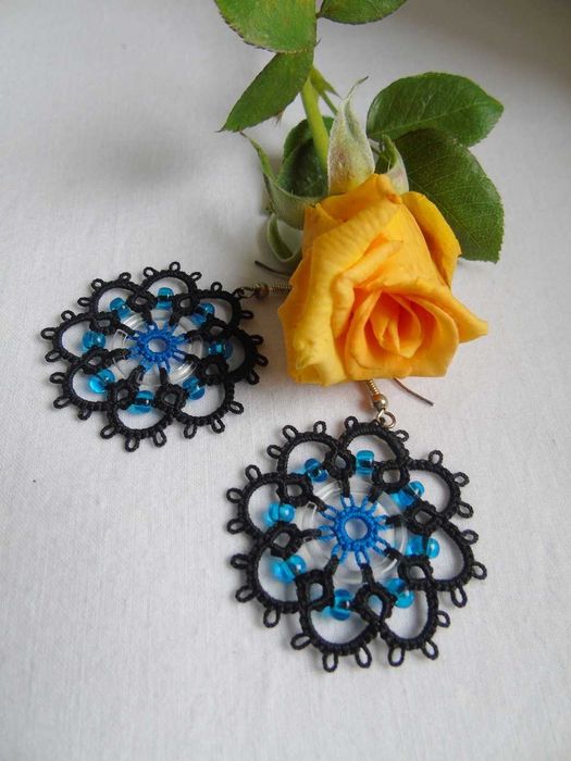 Kolczyki frywolitkowe 4