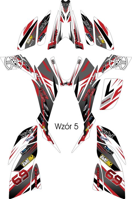 NAKLEJKI Yamaha YFZ 450 okleina 2008