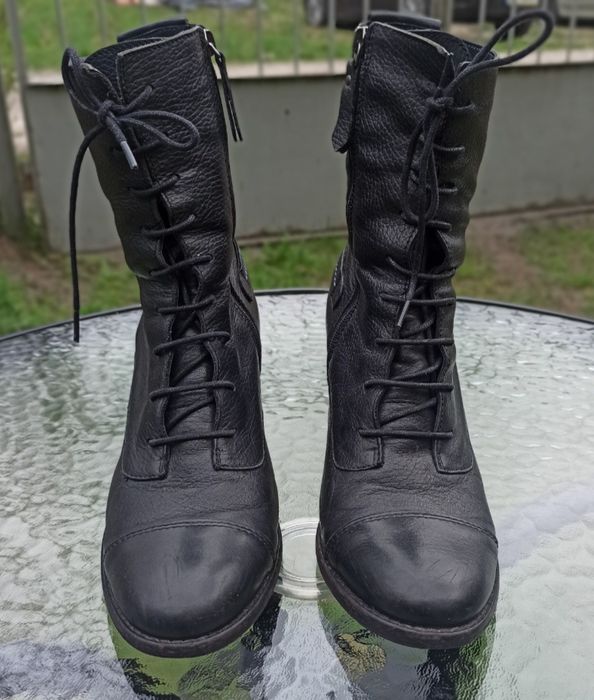 Skórzane botki sznurowane Tommy Hilfiger r. 39