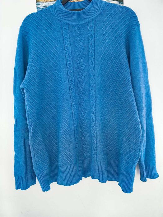 Niebieski sweter rozmiar L XL 40 42 damski ciepły