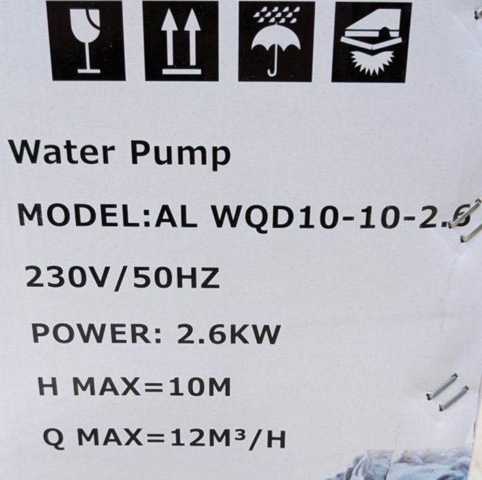 WQD 2600Вт насос фекальний. Новий , гарантія 2 роки