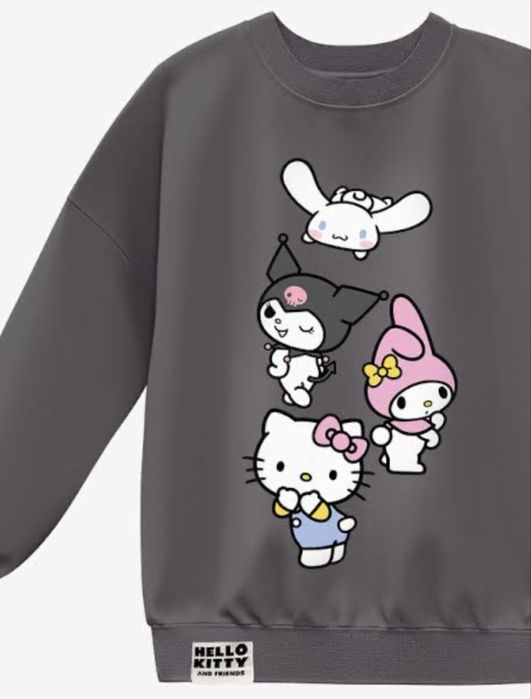 Bluza Hello Kitty 146/152 Kuromi Cinnamoroll My melody Pepco grafitowa