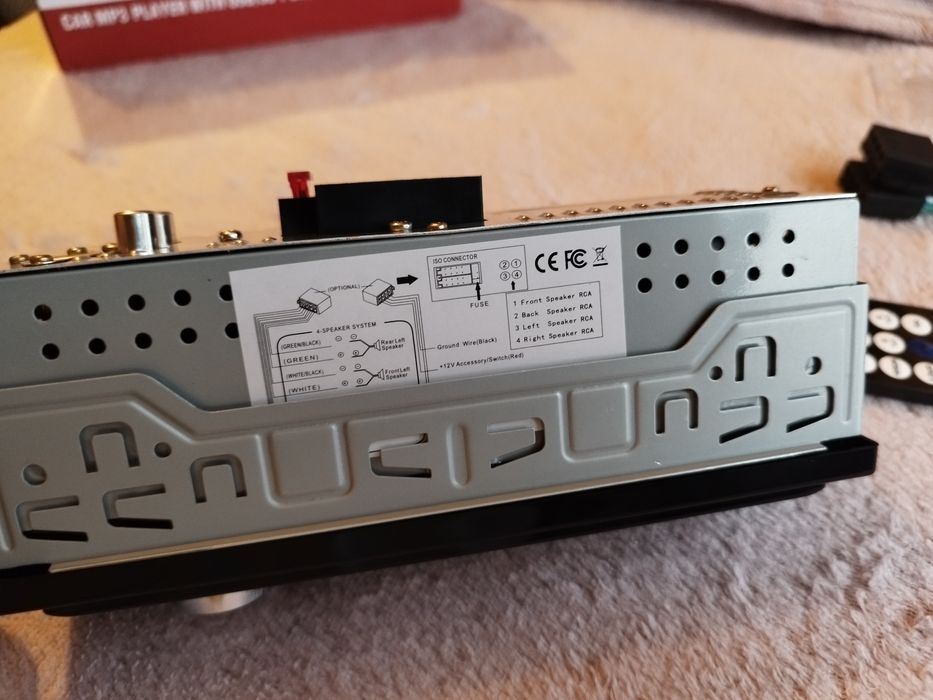 Radio samochodowe MP3 1DIN Bluetooth | Pilot | USB | AUX | 12V