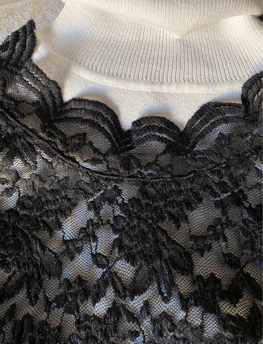 Blusa preta em renda super sexy