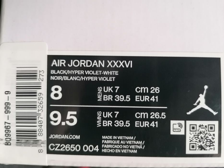 Nowe Nike air jordan XXXVI 41