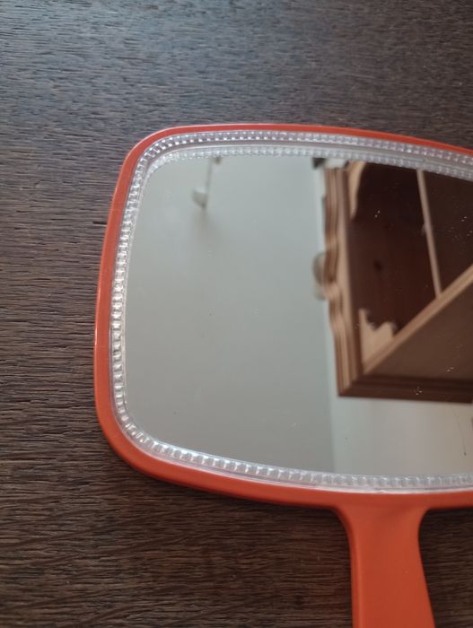 Piękne lusterko z rączką kosmetyczne Loft Vintage PRL Okazja