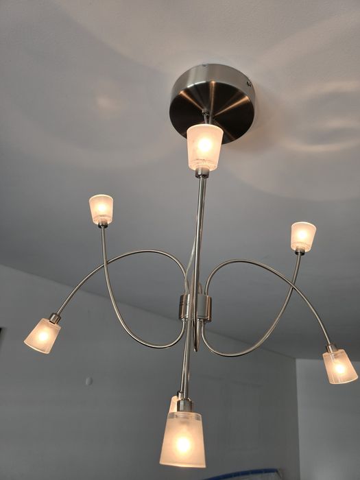 Conjunto de 2 Candeeiros de teto inox Ikea