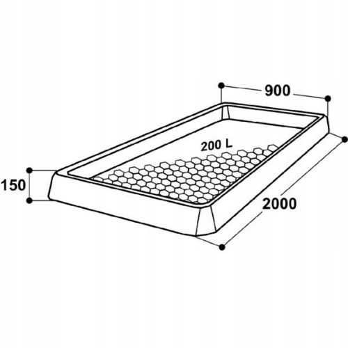 Wanna do dezynfekcji i pielęgnacji racic SUEVIA 200L, antypoślizgowa,
