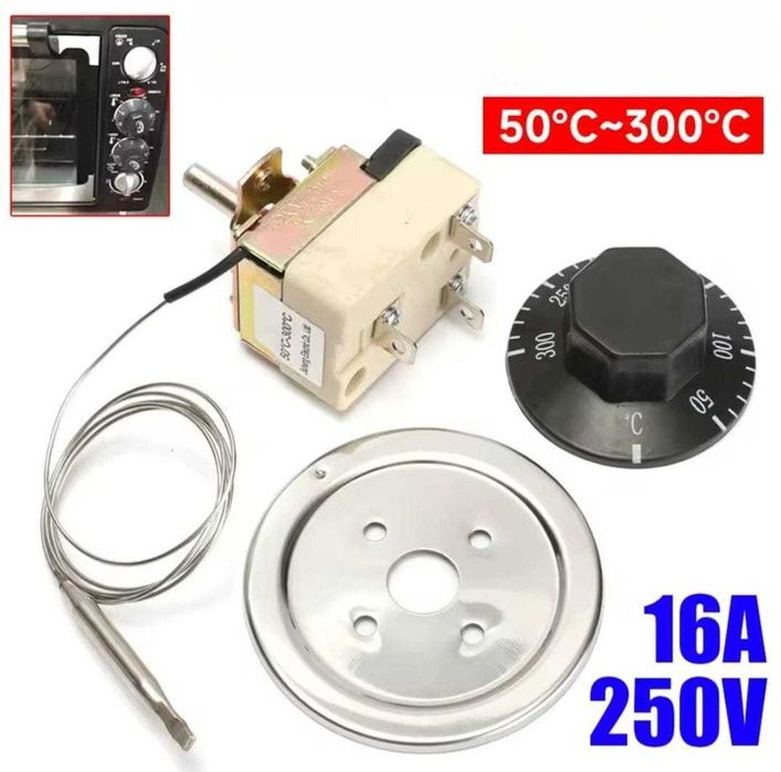 Regulator temperatuty, termostat 50-300°C z kapilarą i pokrętłem