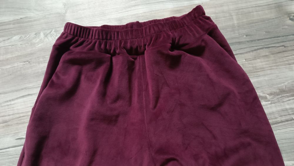 Nowy dres welurowy bordo S/M