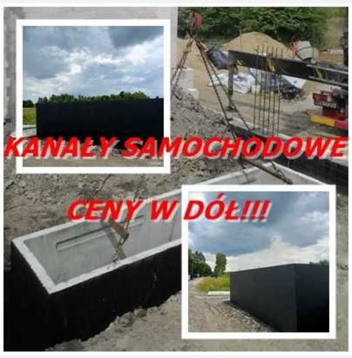 Najtaniej Kanał samochodowy 6m Najazd betonowy 5 Piwnica Szambo Schron