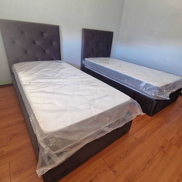 Camas de Solteiro Estofadas de Luxo 199€ - Disponíveis em Várias Cores! 190x90m! topp de Gama Novas Direto Da Fabrica