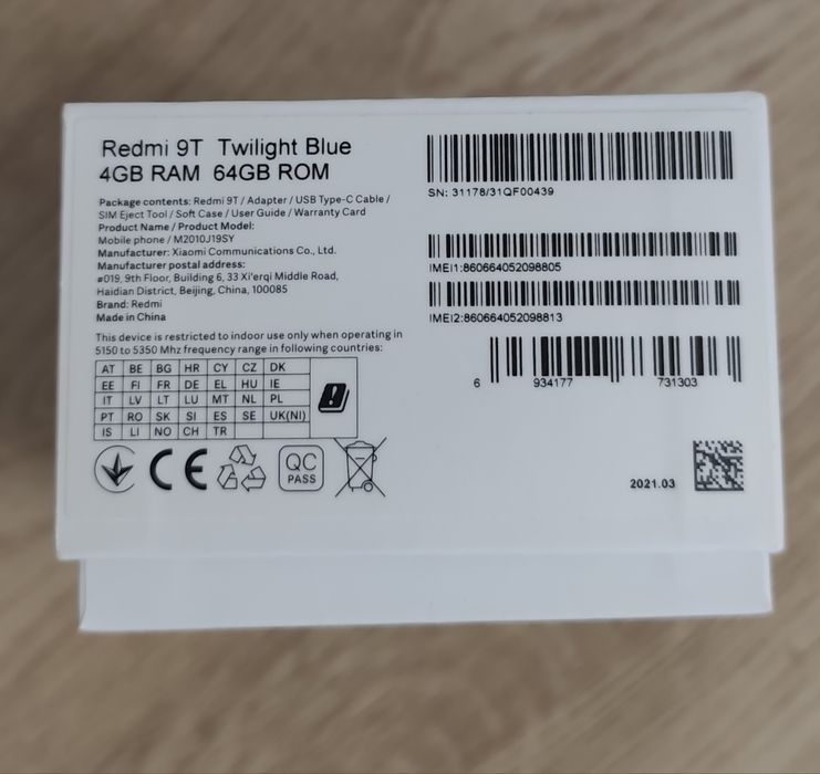 Redmi 9T Twilight Blue 4GB/64GB
