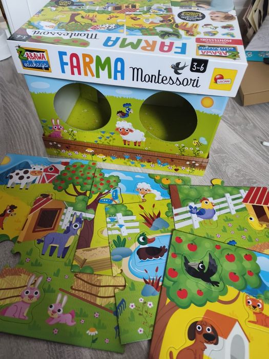 Zestaw gier Farma montessori, alfabet na 3 sposoby, spy guy