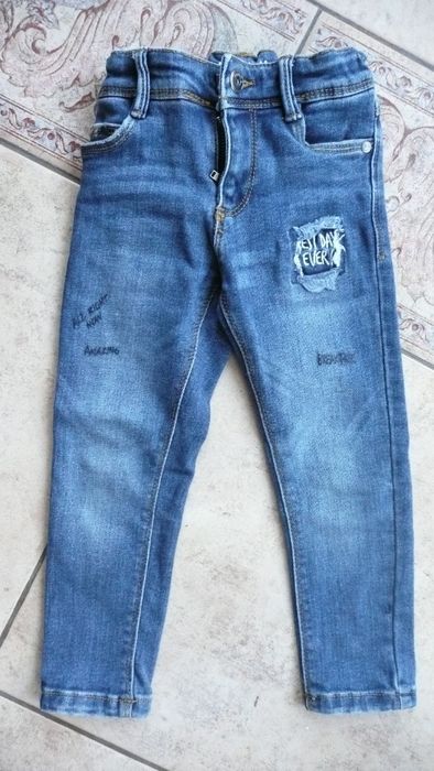 super spodnie dżinsowe na 2 3 latka 96 dżinsy slim skinny