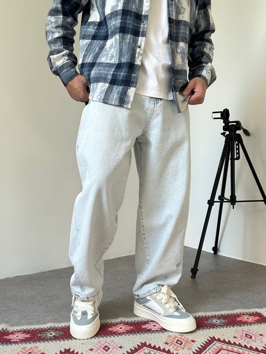 Джинси чоловічі широкі банани, balloon jeans, штани балони реп | Джинсы широкие мужские, штаны бананы, джынсы беги 90 х rap sk8 | Розмір S
