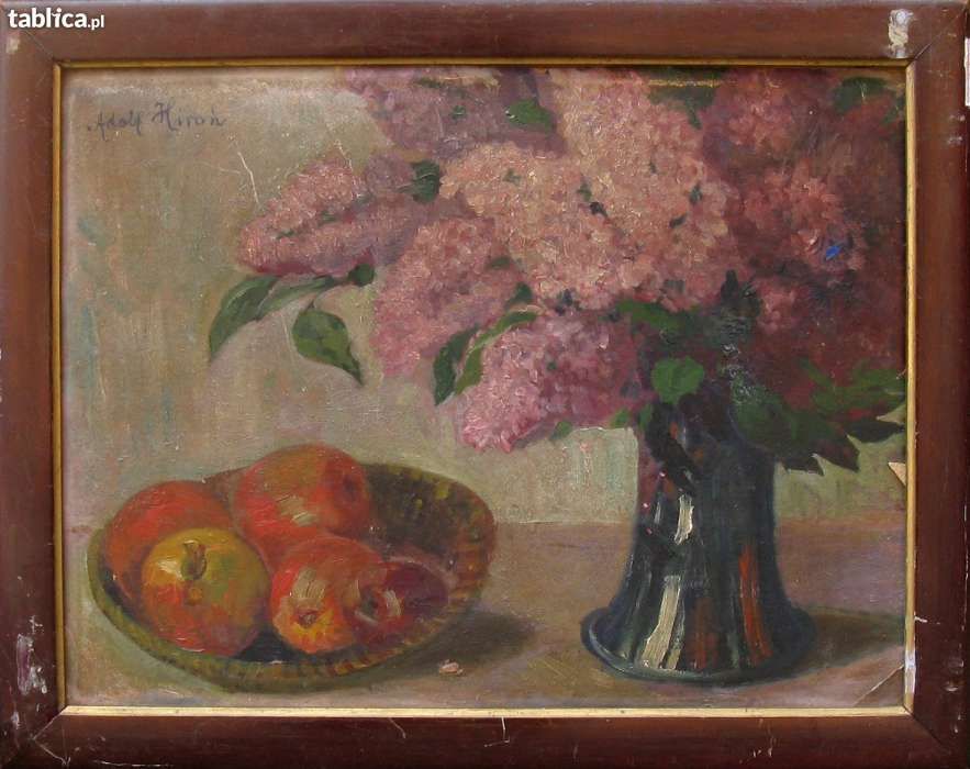 Adolf Hiroń. Martwa natura z bzem