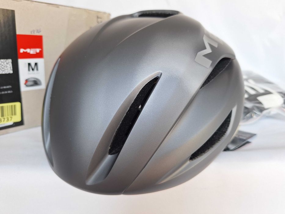 Kask rowerowy szosowy Met Manta Mips Dark Slate Red Matt M 56-58cm