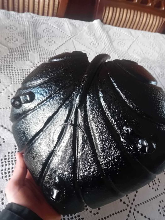 Wielka misa patera szkło hialitowe Liść. Stan idealny (WYSYŁAM)