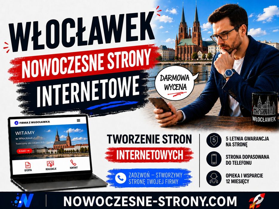 Nowoczesne Strony Internetowe | WordPress z 5-letnią Gwarancją | Opieka Stron 12 miesięcy
