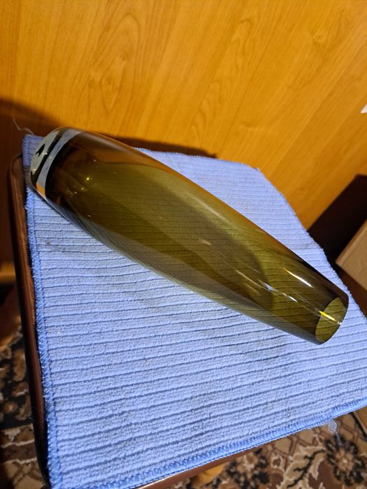 Ваза, цветное,  оливковое, стекло, Муранское, старая винтажная, декор