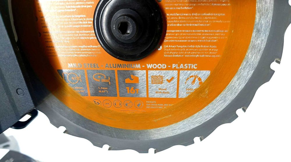 piła ukośnica z posuwem evolution r185sms 1000w 185mm