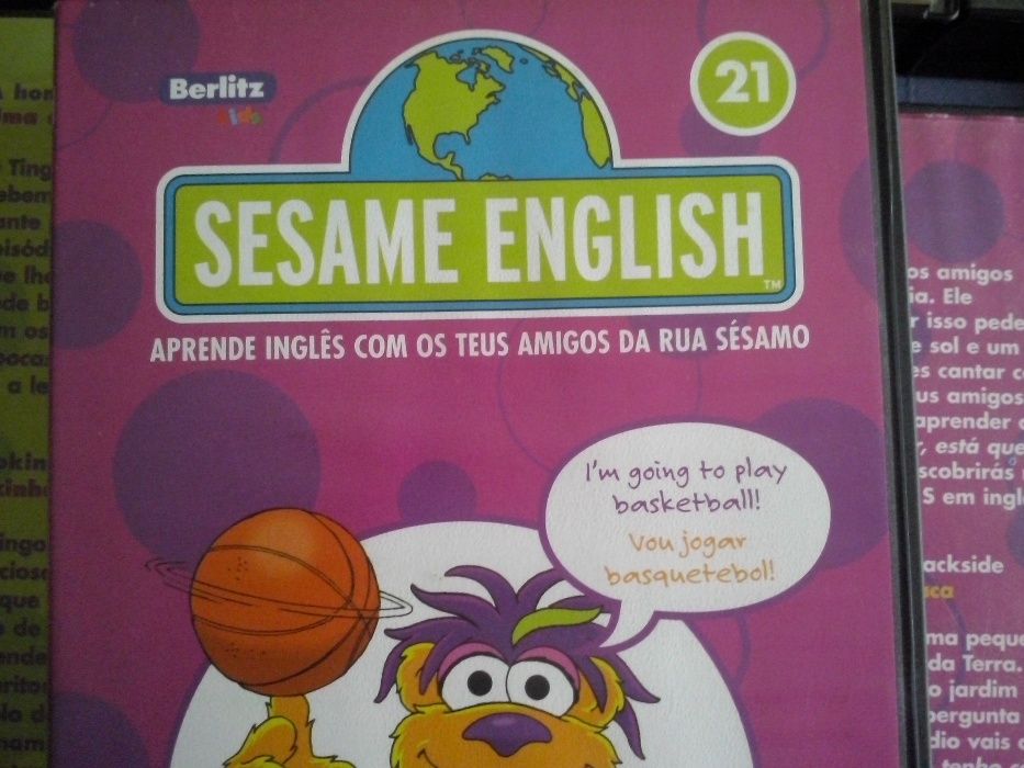 colecção, video cassete vhs sesame english