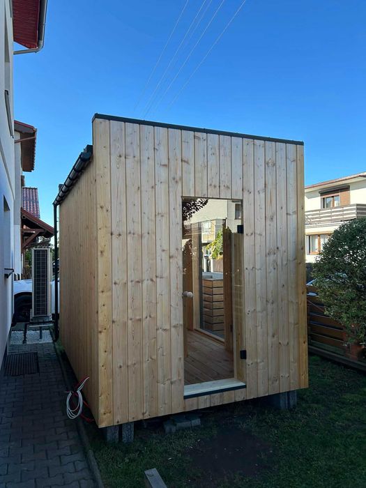 nowoczesna sauna ogrodowa