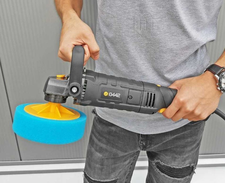 POLERKA SAMOCHODOWA Szlifierka + regulacja obrotów + ZESTAW Gąbek NOWA