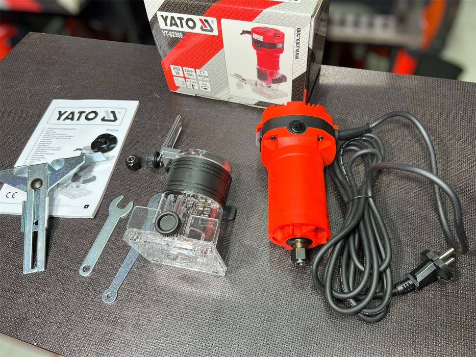 Кромочный фрезе YATO YT-82389 - цанги 6, 8 мм, регул. скорости, 850 Вт