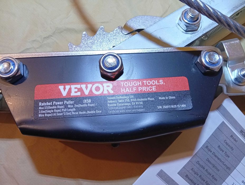 Guincho alavanca manual com catraca, puxador 5 ton