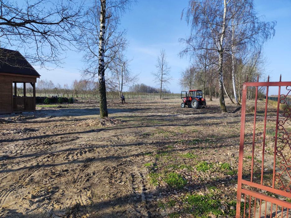 Wycinka drzew równanie terenu drenaż prace ziemne ogrodnicze