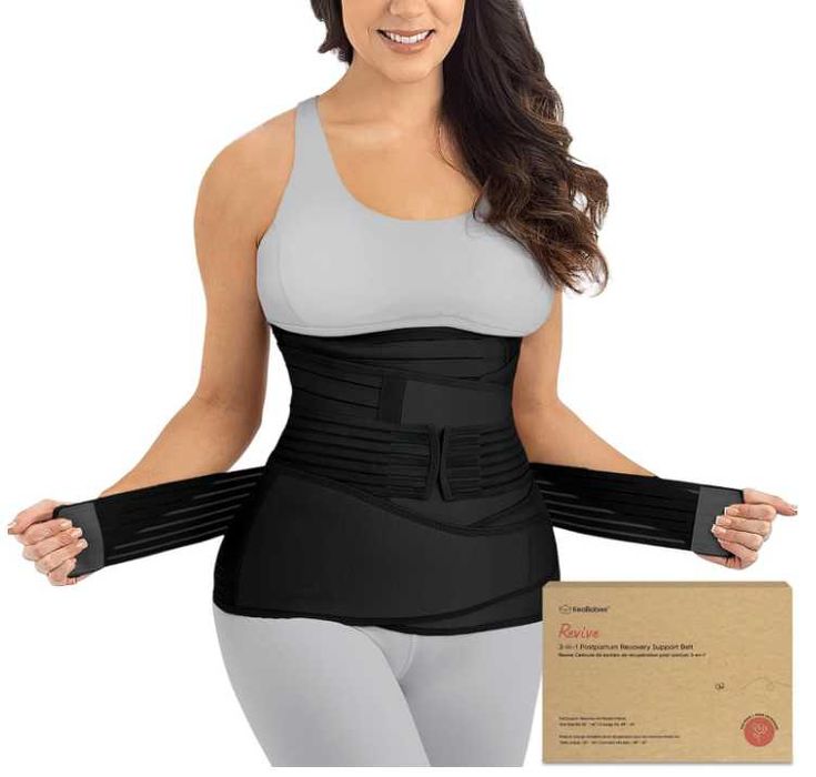 Pas poporodowy 3w1 KeaBabies Revive – czarny, uniwersalny