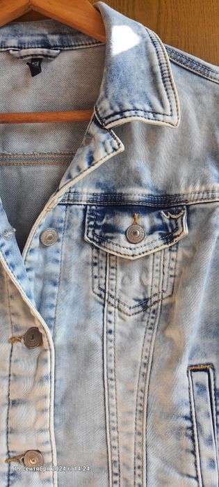 Джинсовка голубая, курточка джинсовая