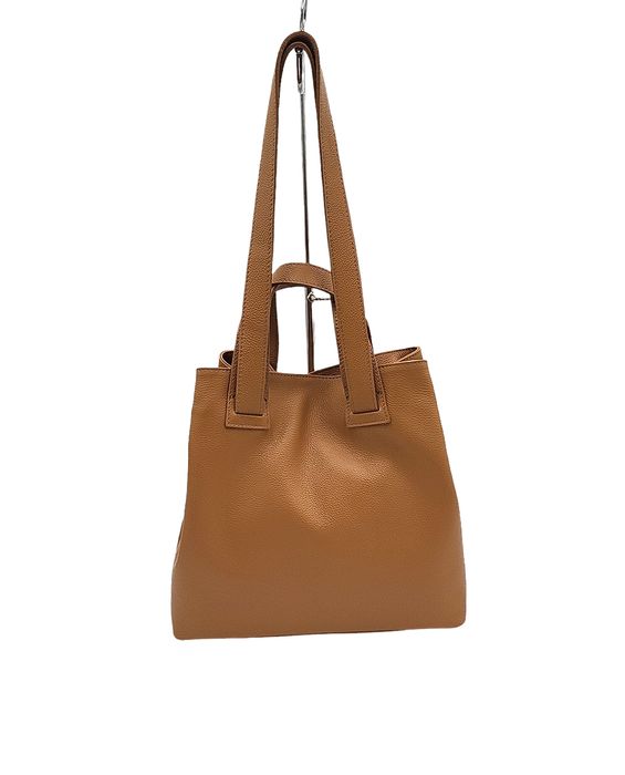 Torba Laura Biaggi skóra naturalna A4 karmel