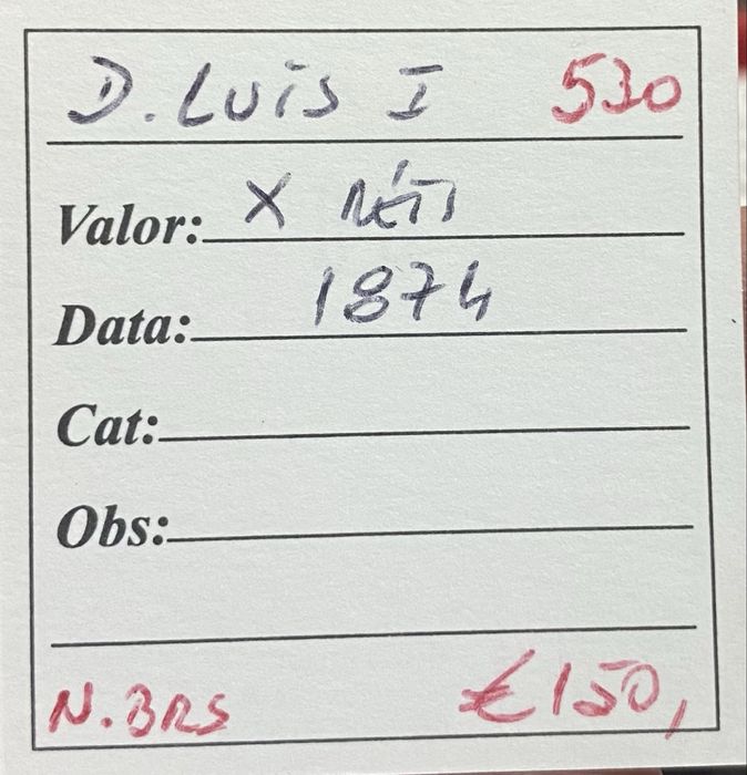 Moeda  530 - X Reis D LUIS 1874